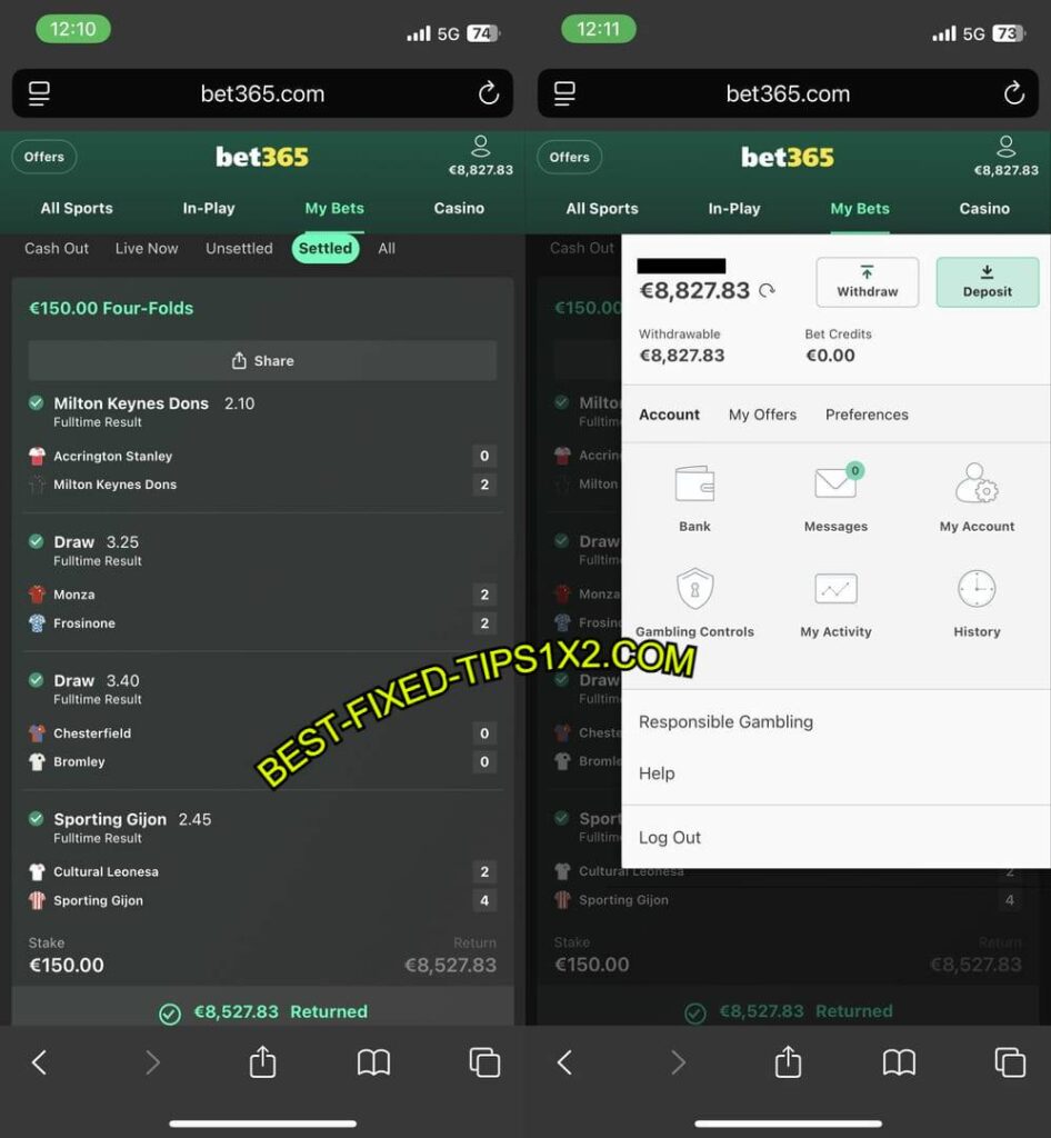VIP BEST FIXED TIPS 1X2