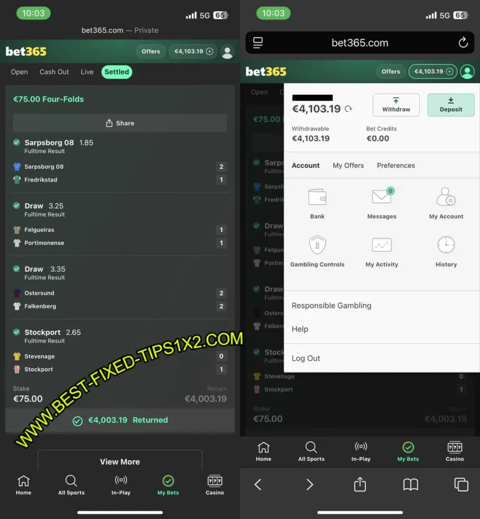VIP BEST FIXED TIPS 1X2 SITE