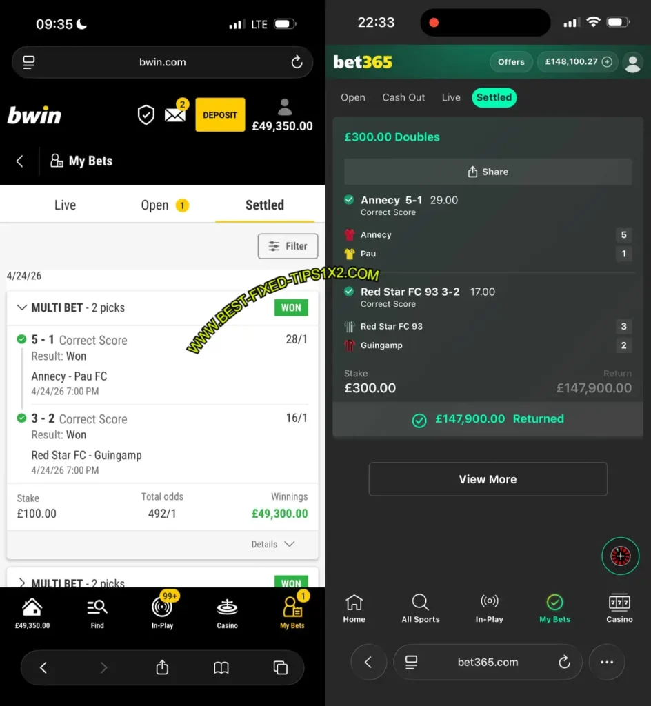 BWIN CORRECT SCORE BETTING TIPS