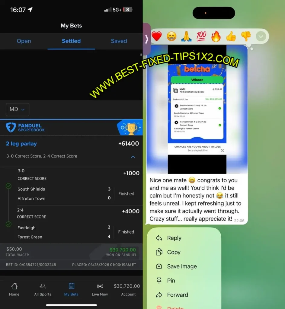 FANDUEL FIXED MATCHES BETTING ODDS