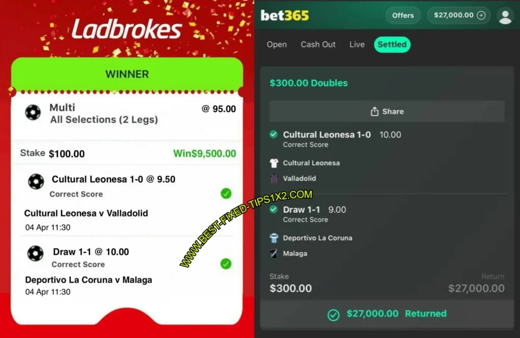 LADBROKES SOCCER FIXED BETTING MATCHES
