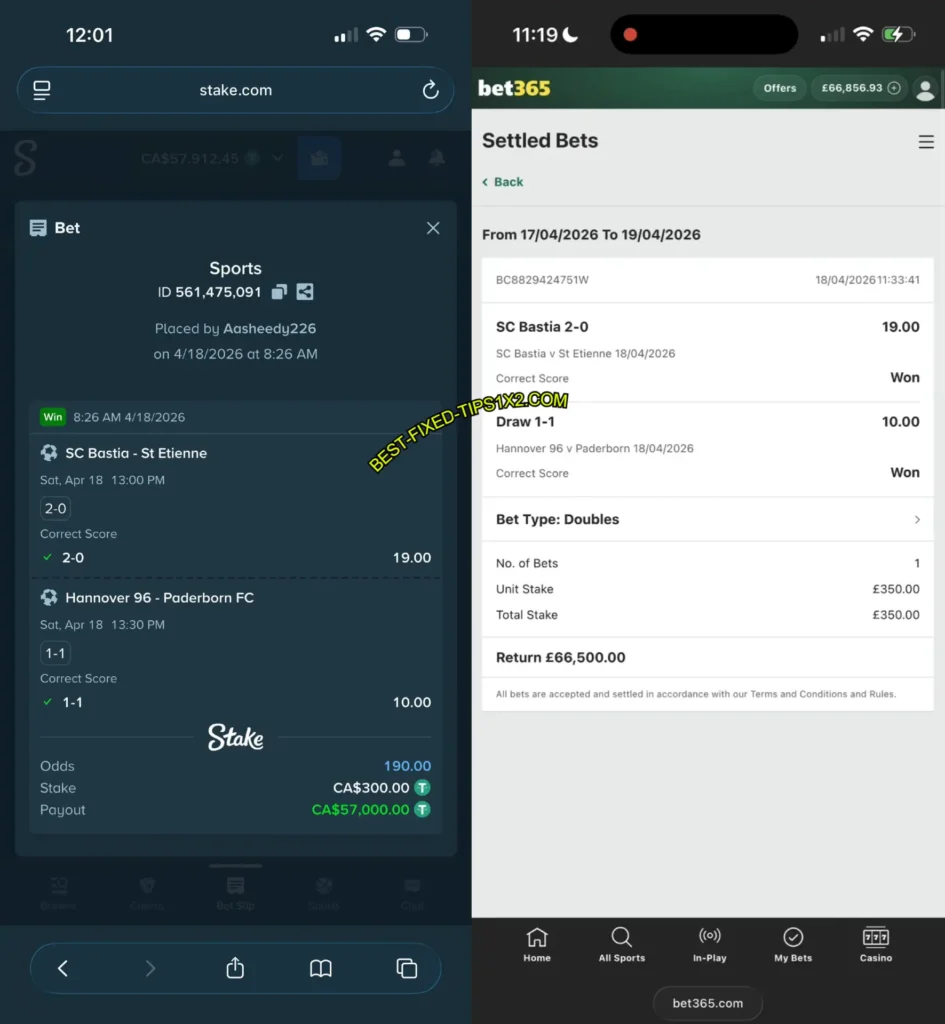SECURE BET365 CORRECT FIXED MATCHES