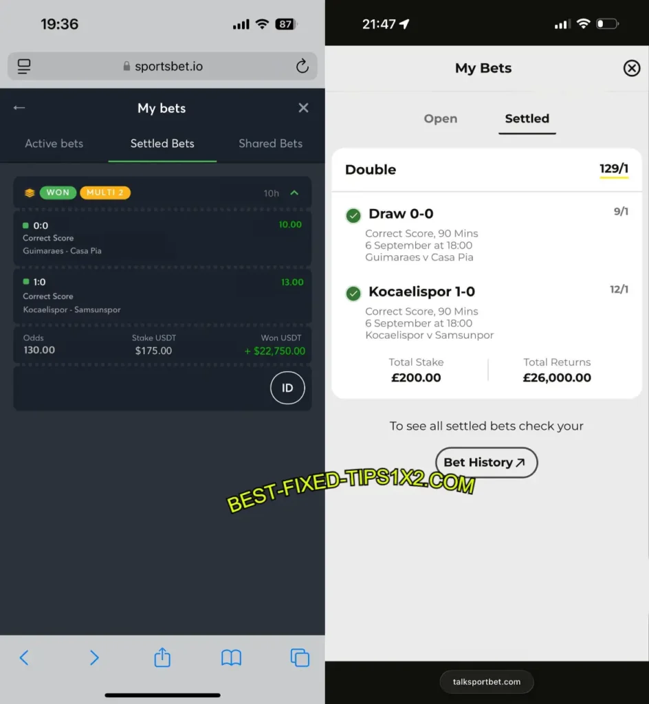 SPORTSBET CORRECT SCORE TIPS
