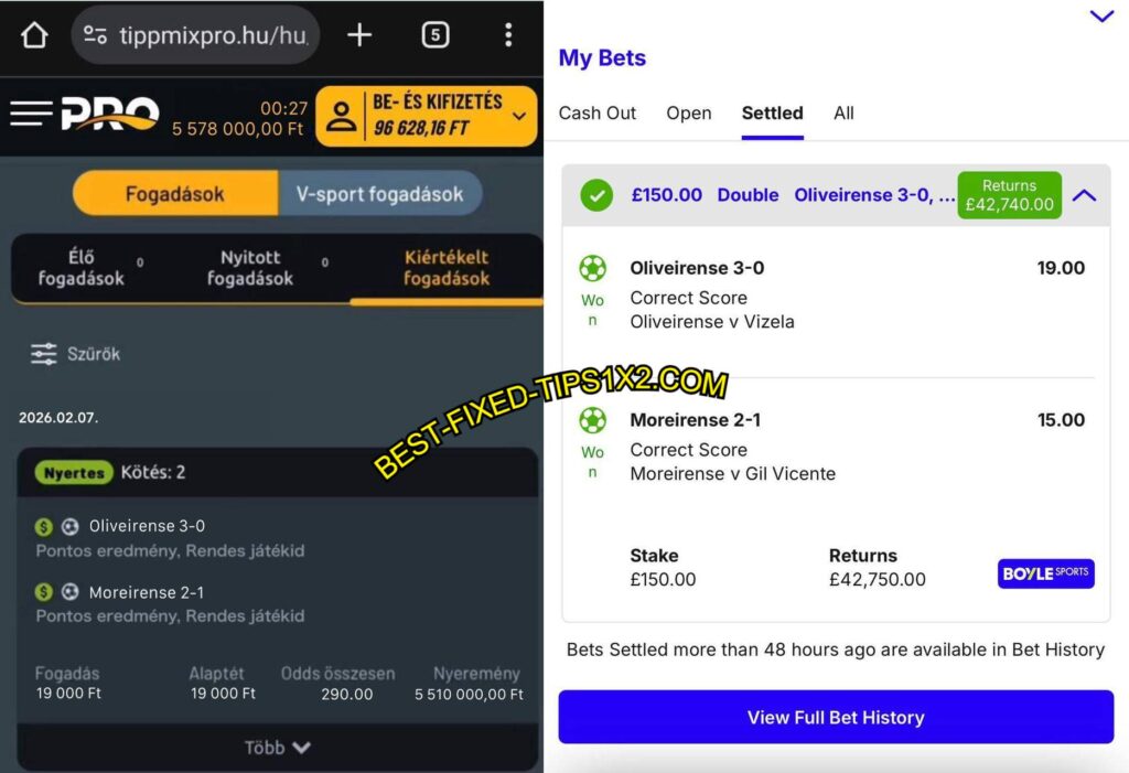 TIPPMIXPRO SURE FIXED MATCHES
