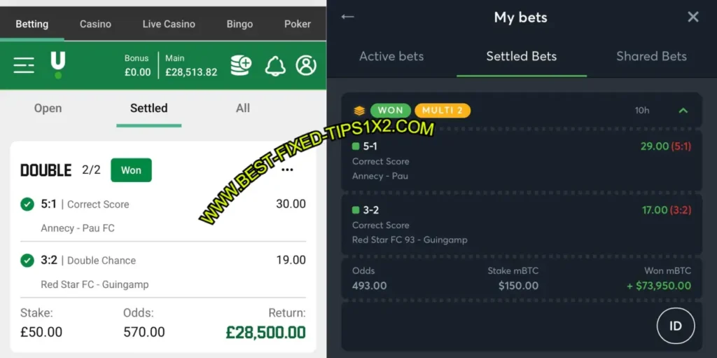 UNIBET CORRECT SCORE MATCHES TIPS